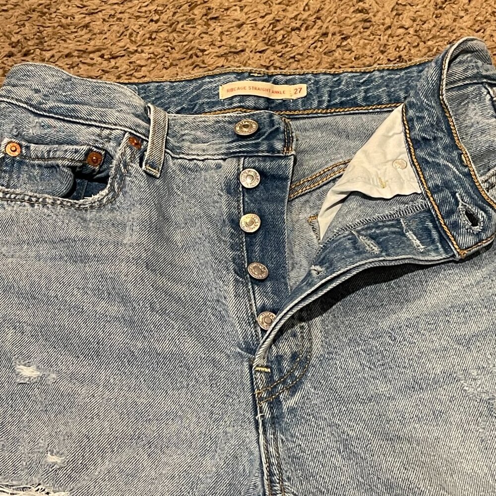 Levi's 501 Original Straight Leg Jeans Blue Denim Size 27 - Picture 8 of 12